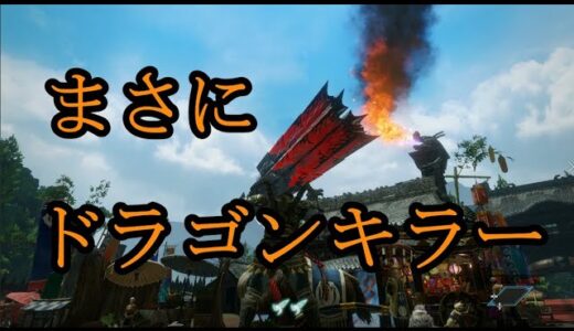 モンスターハンターライズ　リオレウス狩猟　ヘビィボウガン　溜め＋滅龍弾【龍天砲デビルーイ】　2分57秒　（字幕付き）
