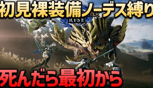 【モンハンライズ】初見裸装備ノーデス縛り 死んだらリセット