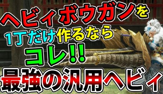 【イチ推し】最強の入門武器！最も汎用性の高いヘビィボウガン装備を紹介します！【モンハンライズ】