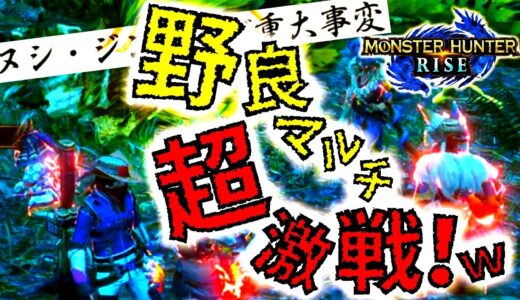 これぞモンハンライズ！w皆で掴む熱き1勝。重大事変ヌシジンオウガの野良マルチが熱すぎたｗ【MHRise/モンスターハンターライズ