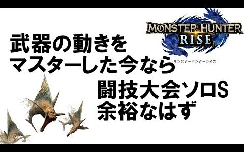3/25　各武器の動きをマスターした今なら闘技大会ソロS余裕な件　モンハンライズ