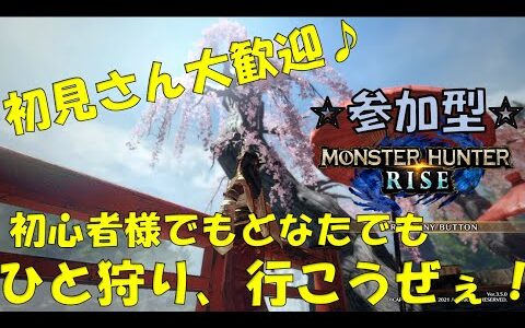 モンハンライズ(switch版）参加型です　初見様大歓迎☆ 昼ハン‼ゆるっとぬるっと夜遊びよろしくおねがいします♪