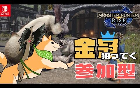 【モンハンライズ / 参加型】金冠狙いながらまったり狩り～🐕👑#14【#犬ゆうライブ / 柴犬Vtuber】