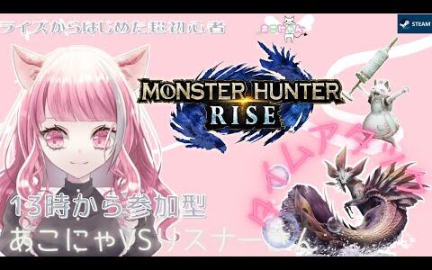 【STEAM版モンハンライズ】モンハン超初心者  13時から【参加型】タマミツネ【タイムアタック】PC版ライズ バフもりもりでTA♡マルチLIVE配信