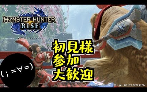 【モンスターハンターライズ(Switch版)】初見様・参加歓迎！　リアクション全振りガンランス (Twitchと同時配信中)