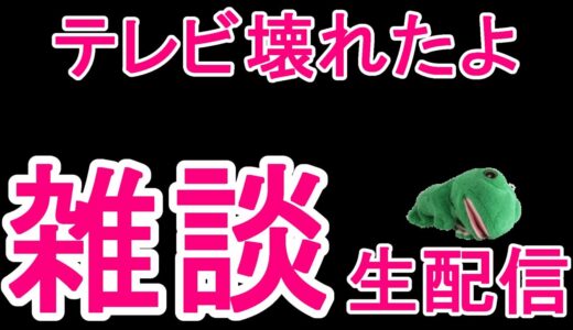 テレビが壊れたよ。パペットマペットの雑談生配信🐮🐸