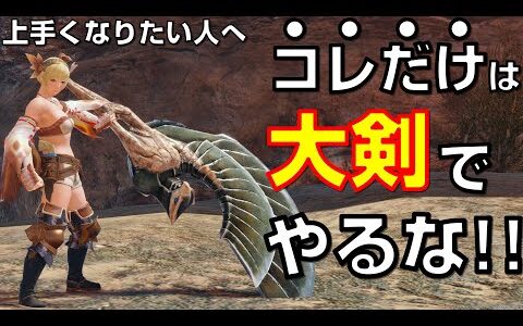 大剣使いへ。上達したいならコレだけはやめましょう【モンハンライズ】【サンブレイク】【MHRise】