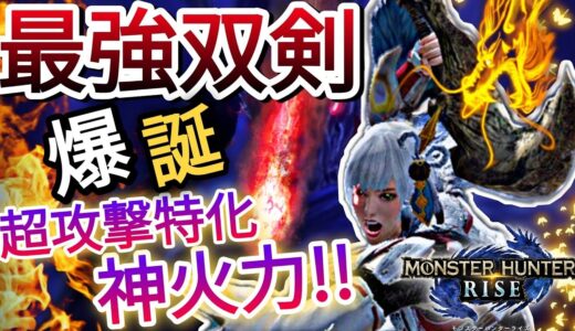 【モンハンライズ】ガチ強火力双剣なのにほとんどの人が使ってない!?サンブレイク攻略に超オススメな最強双剣装備の紹介!【MHRise】