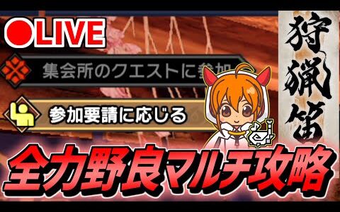 【MHRise】狩猟笛で高難度クエ野良マルチガンガンサポートしていく配信！【モンハンライズ】