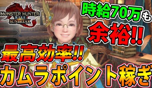 【サンブレイク】時給70万ポイントも余裕！ カムラポイントを最高効率で集めるルートを紹介します！【モンハンライズ】