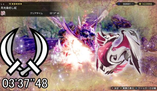 【MHRS PC】M★5月光染めし紅 メル・ゼナ 双剣 ソロ 03’37”48/Malzeno Dual Blades Solo