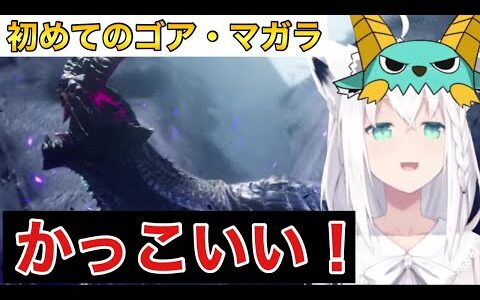 【ホロライブ】初めて見るゴア・マガラがかっこよすぎて興奮しちゃう白上フブキ【モンスターハンターライズ　サンブレイク　切り抜き】