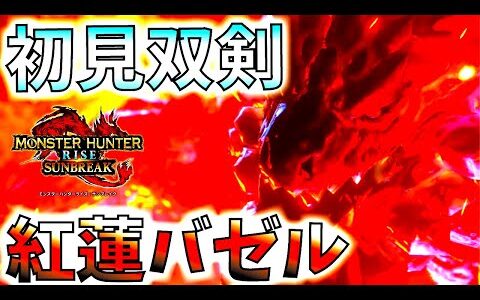 大型アプデ1発目は紅蓮滾るバゼルギウス!!双剣初見攻略【モンハンサンブレイク/モンスターハンターライズ