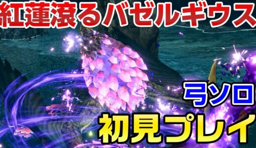 【サンブレイク】肉質が変化した「紅蓮滾るバゼルギウス」弓で初見プレイ！新しい武器や防具、装飾品まとめ【モンハンライズ】