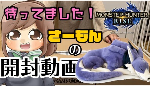 遂にモンスターハンターライズ発売！サーモンが紹介します！【ガルク大型ぬいぐるみ開封】
