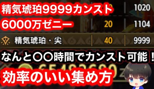 【精気琥珀集め】9999カンストも簡単！効率のいい精気琥珀・ゼニー集め方法解説！【傀異錬成ガチャ】【MHRsb】【モンハンライズ：サンブレイク】