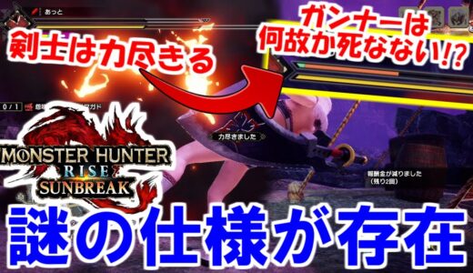 バグ？仕様？剣士よりガンナーの方が被弾ダメージが少ない！？謎の物理ダメージ比較　モンハンライズサンブレイクMHRise