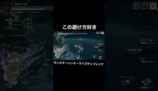 この避け方好き(モンスターハンターライズサンブレイクswitch)
