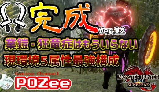 【双剣】業鎧と狂竜症はもういらない。現環境の5属性最強構成完成！！【モンハンライズサンブレイク】