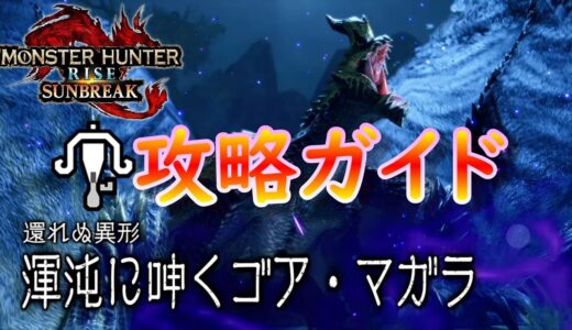 【MHR:SB】混沌に呻くゴア・マガラ攻略ガイド！【モンハンライズ】【サンブレイク】【ライトボウガン】