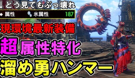 【サンブレイク】属性ハンマーが大変なことになりました 現環境最強級属性特化溜め変化勇ハンマー【モンハンライズ】