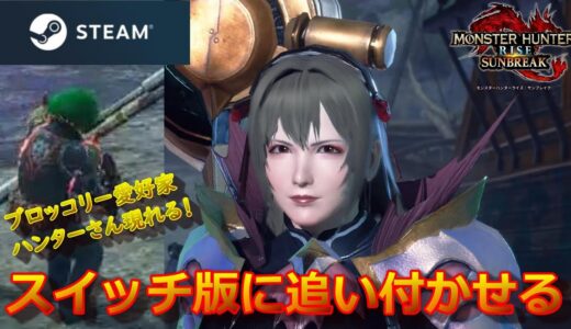 【モンハンライズサンブレイク】スイッチ版に追い付かせる！スチーム版傀異討究クエスト進行♪【モンスターハンターライズサンブレイク】CAPCOM   GAME　STEAM版