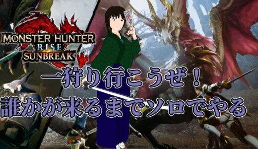 【モンスターハンターライズ　サンブレイクswitch版】退魔師ハンターは誰かと狩りにいきたい（腕前問わない）【参加希望者はコメントにて】