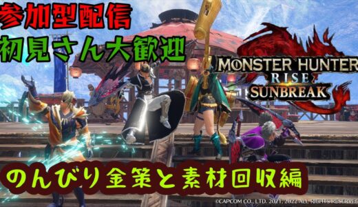 金策と素材回収ののんびり配信【モンスターハンターライズ サンブレイク】