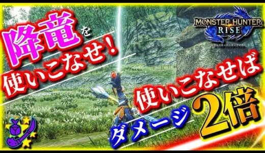 【モンハンライズ】最強の鉄蟲糸技：降竜を使いこなせ！使いこなせばダメージ２倍！【使いこなすコツと入手方法の紹介！】1