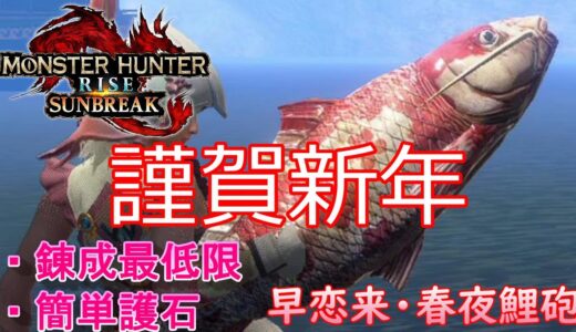【MHR:SB】謹賀新年！早恋来・春夜鯉砲（水冷弾速射）編 元TA勢に聞くライトボウガン基本構成！ver3.0【モンハンライズ】【サンブレイク】