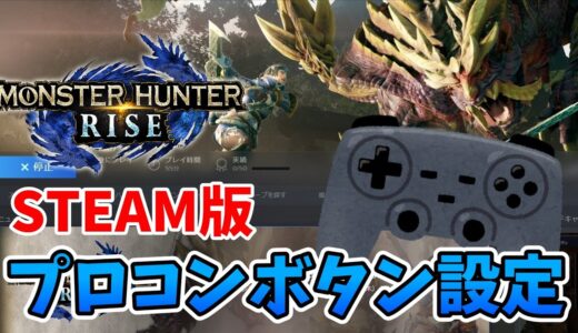 【STEAM版】PCゲーム初心者必見！プロコンボタン設定の方法【モンスターハンターライズ攻略】