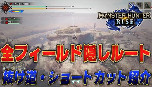 【モンハンライズ】マップに表示されていない隠しルートやショートカット場所のポイントを解説＆紹介！