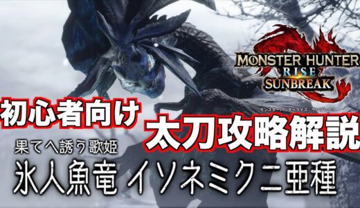 初心者向けイソネミクニ亜種攻略解説　太刀　#モンスターハンターライズ #サンブレイク