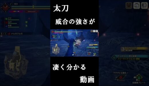 【モンハン】太刀の威合の強さが凄く分かる動画#short #モンハンライズ #mhrise ＃サンブレイク#太刀 ＃威合