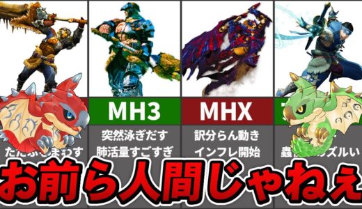 【リオレウスと見る！】どんどんぶっ壊れていくハンターたちの進化の歴史まとめ【モンハン】