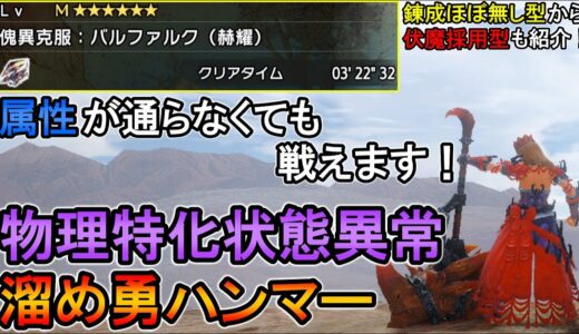 【サンブレイク】属性が効かなきゃ物理で黙らせろ！物理特化型状態異常溜め変化勇ハンマー【モンハンライズ】