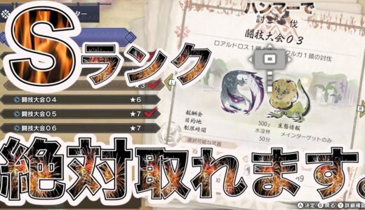 闘技大会03　Sランク立ち回り解説　ハンマー　【MHRise　モンハンライズ】