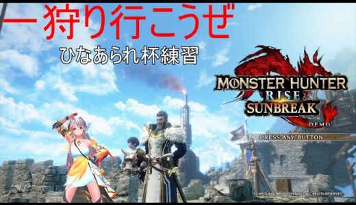 【MHRSB】ひなあられ杯練習＃3【モンスターハンターライズサンブレイク】