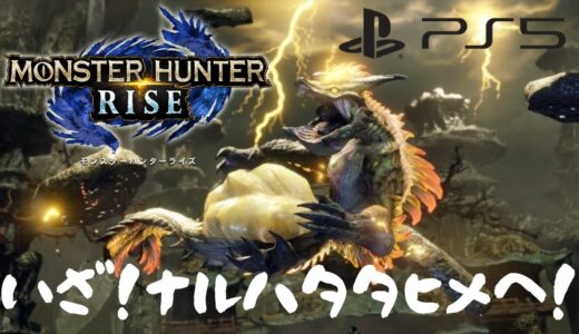 【モンハンライズ/PS5】モンハン初心者🔰ついにナルハタタヒメに挑むー！太刀で頑張ってます！【MHRISE】