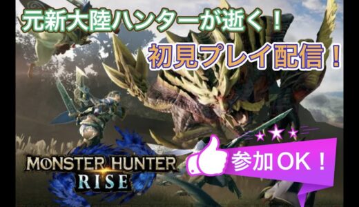 【モンハンライズPS4/PS5版】参加型配信　元新大陸ハンターによる初見配信！　#5