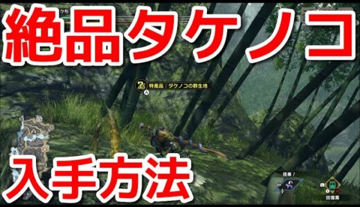 【モンハンサンブレイク】絶品タケノコ 入手方法『モンスターハンターライズ：サンブレイク』