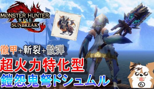 【MHR:SB】鎧怨鬼弩ドシュムル（徹甲斬裂弾）編 元TA勢に聞くライトボウガン基本構成！ver16.0【モンハンライズ】【サンブレイク】