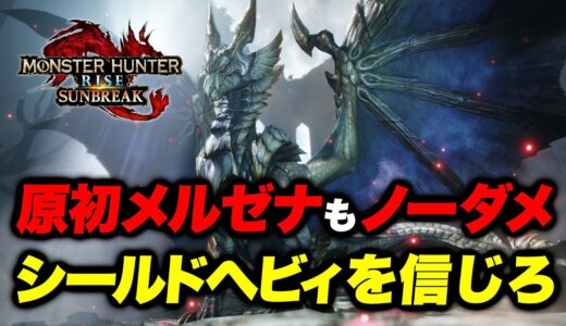 慣れたらノーダメ！煽衛シールドヘビィ『原初を刻むメル・ゼナ』はこう捌け【モンハンライズサンブレイク】