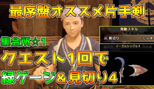 【HR1～2】下位序盤のおすすめ片手剣&火力装備の作り方紹介！【モンハンライズ】