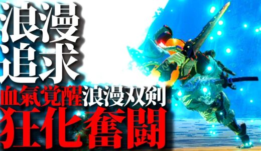 【最新版】浪漫理想型に近づく狂化奮闘血気覚醒型双剣。Lv1でも十分運用可能おすすめ双剣装備紹介＆実戦【モンハンライズサンブレイク】