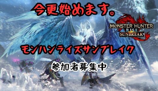 モンハンライズ　サンブレイク　今更始めます　参加大歓迎