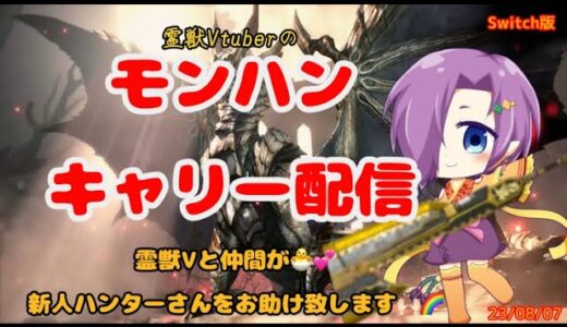 『新人ハンター優先❣　モンスターハンターライズ：サンブレイク　キャリー配信』【Switch】2023/08/07