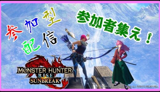 【モンスターハンターライズ・サンブレイク　switch版】狂化2護石を求めて・・・（余ったら参加型あるかも）