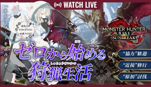 【MHRS：参加型】ゼロから始める狩猟生活【モンスターハンターライズ：サンブレイク】【PC版】