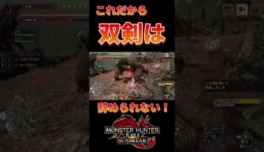 【モンハンサンブレイク】これだから双剣は辞められない！！レニガンクエストのラージャン編【MH:SB /MHRise/モンハンライズ】  #shorts